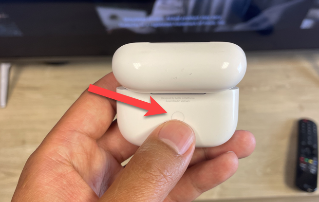 AirPod Button with Case Open