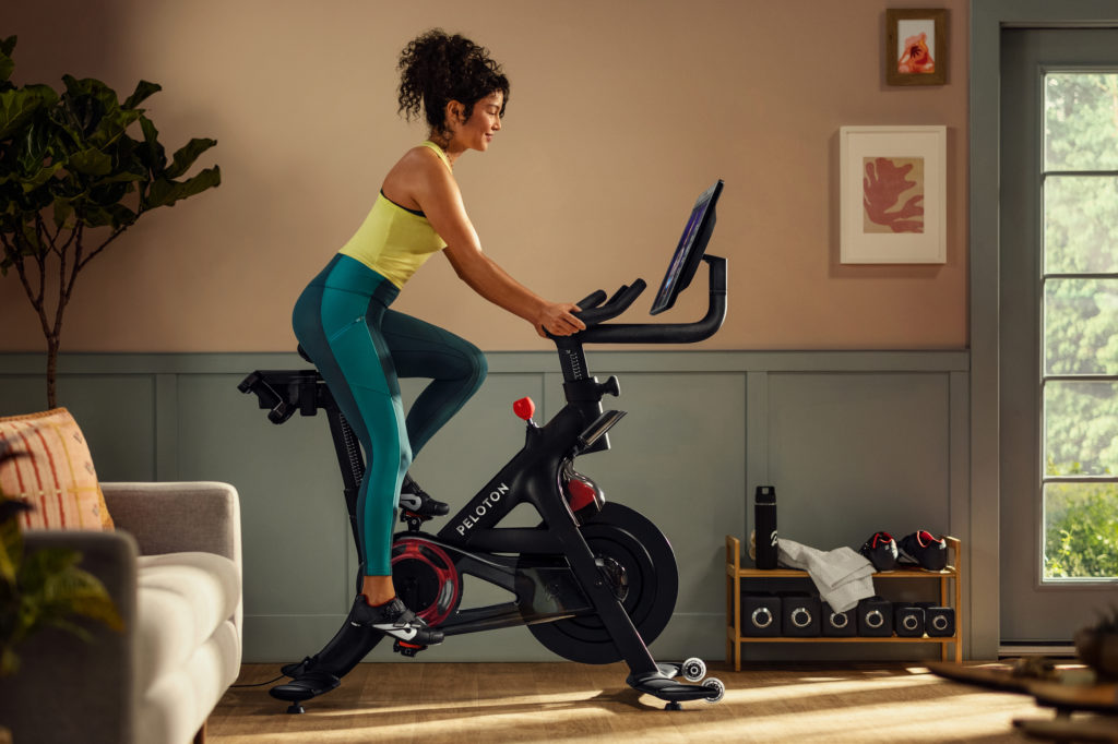 woman on peloton