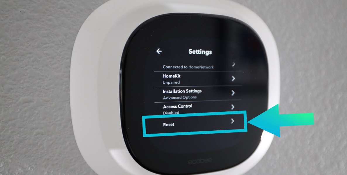 Reset ecobee