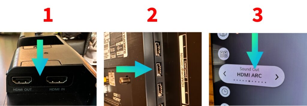 Steps to connect TV using HDMI