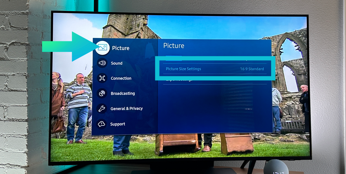 Samsung tv picture size settings