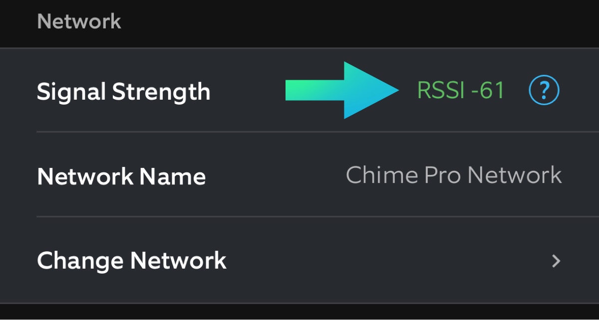 Ring device signal strength