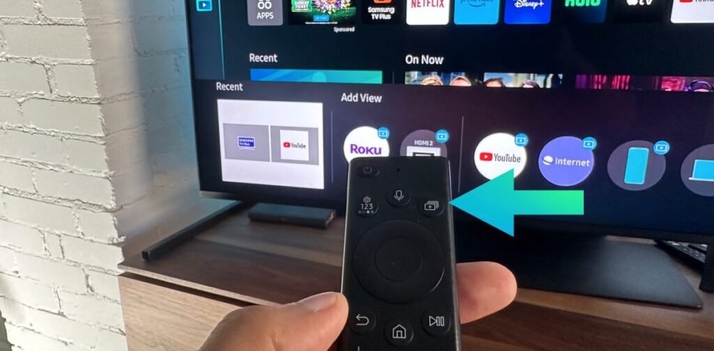 Multiview button on the samsung solar remote