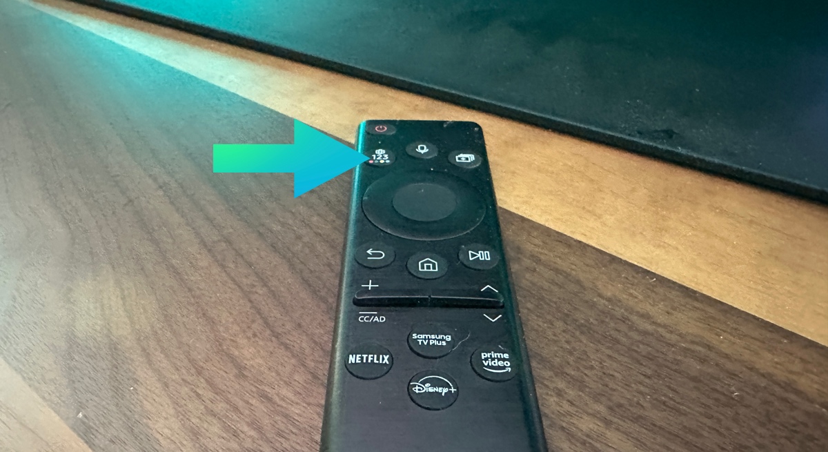 Samsung remote menu/settings