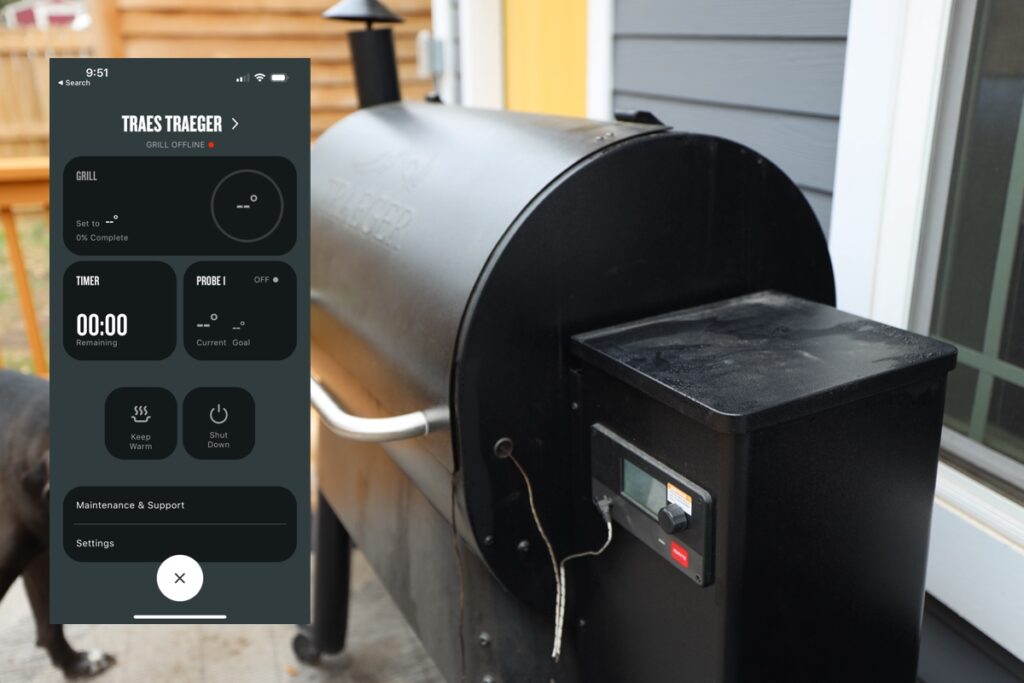 Traeger grill and app