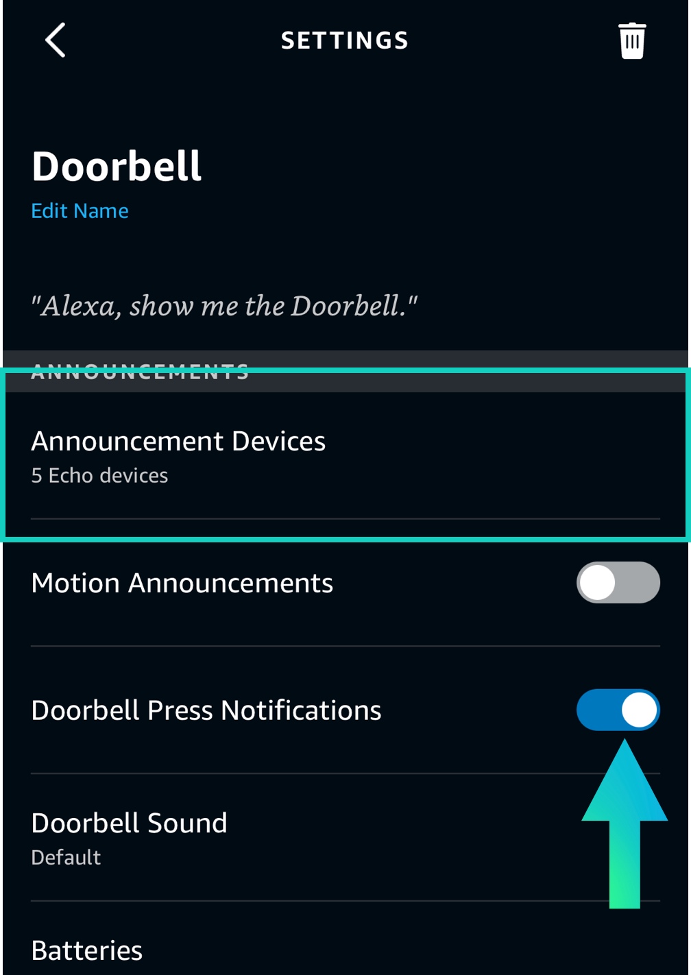 Blink doorbell Announcement devices