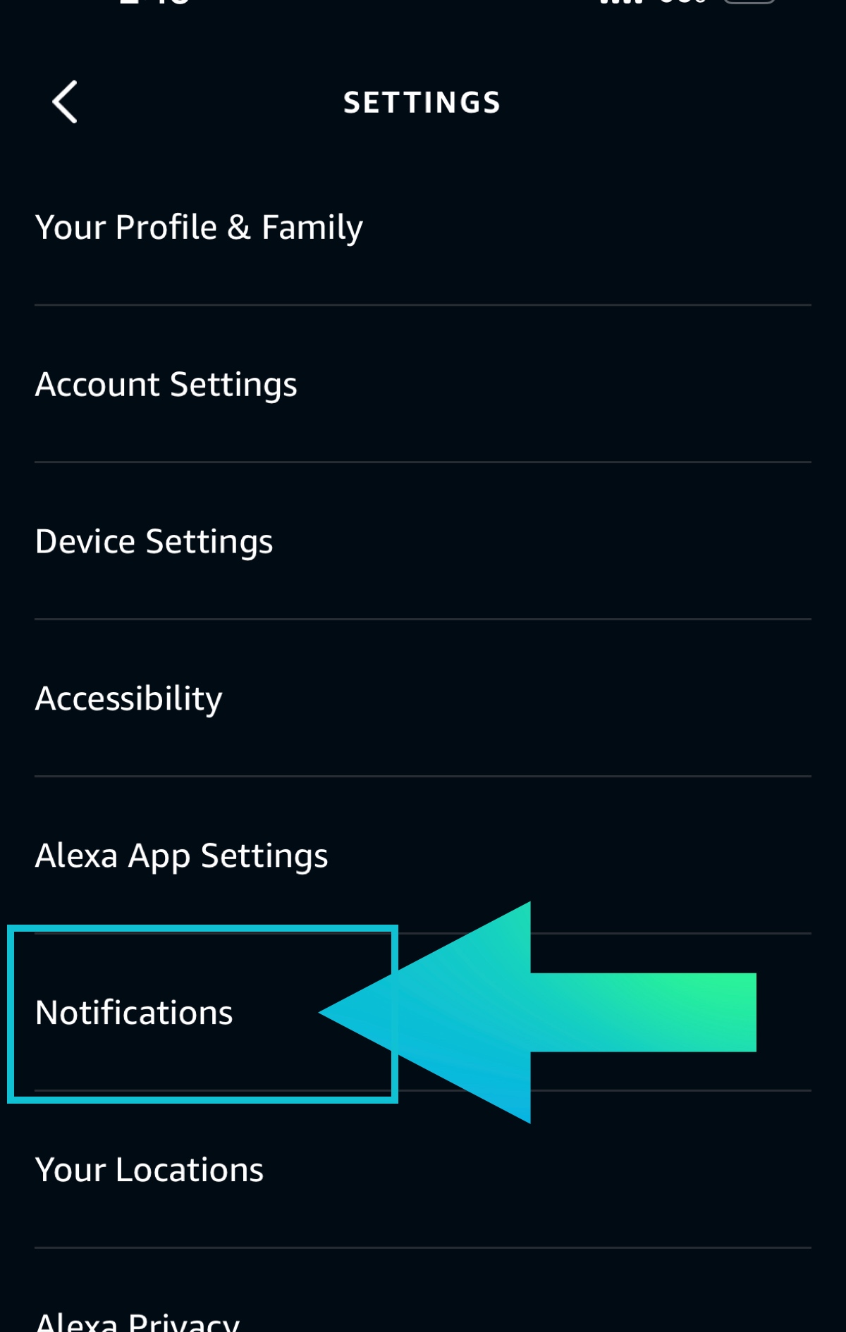 Select notifications