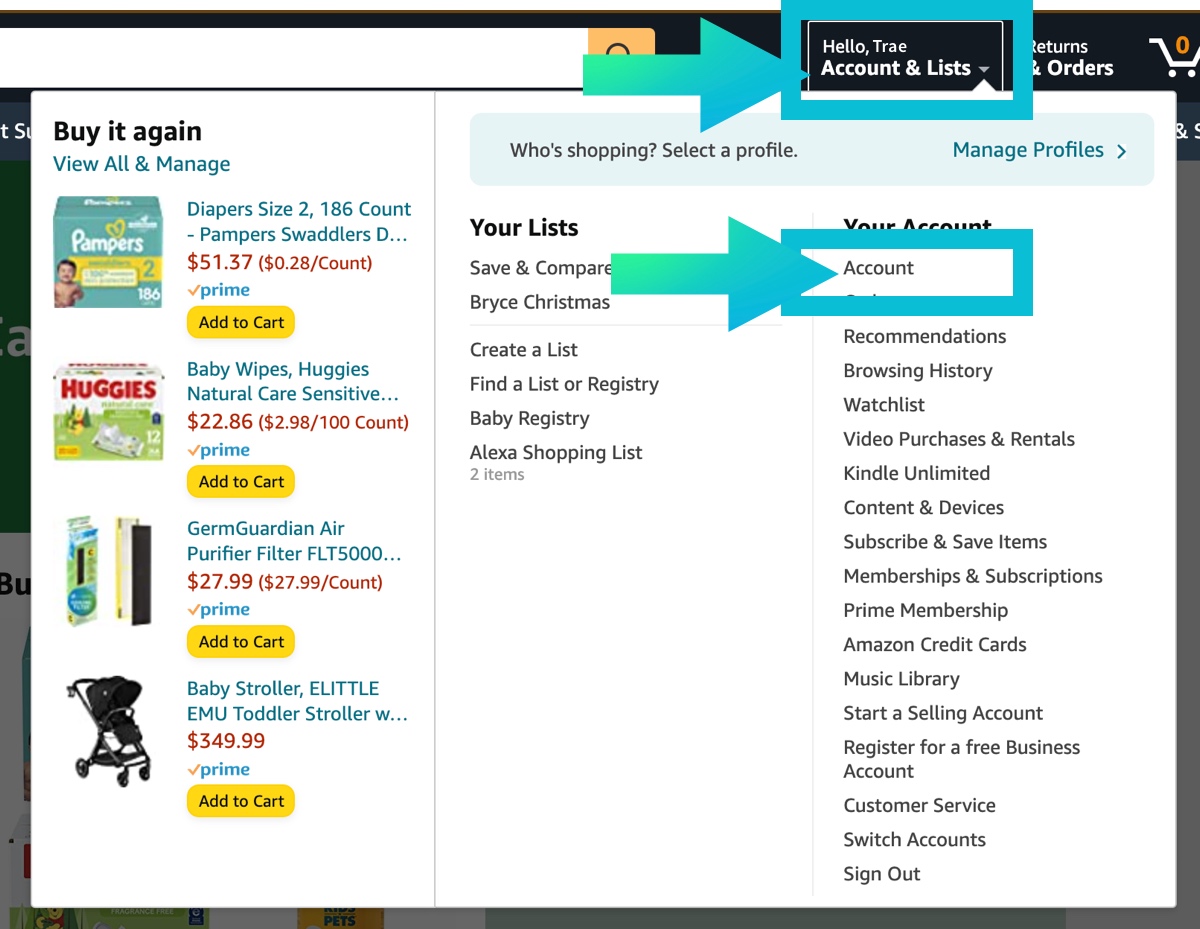 Select accounts & lists