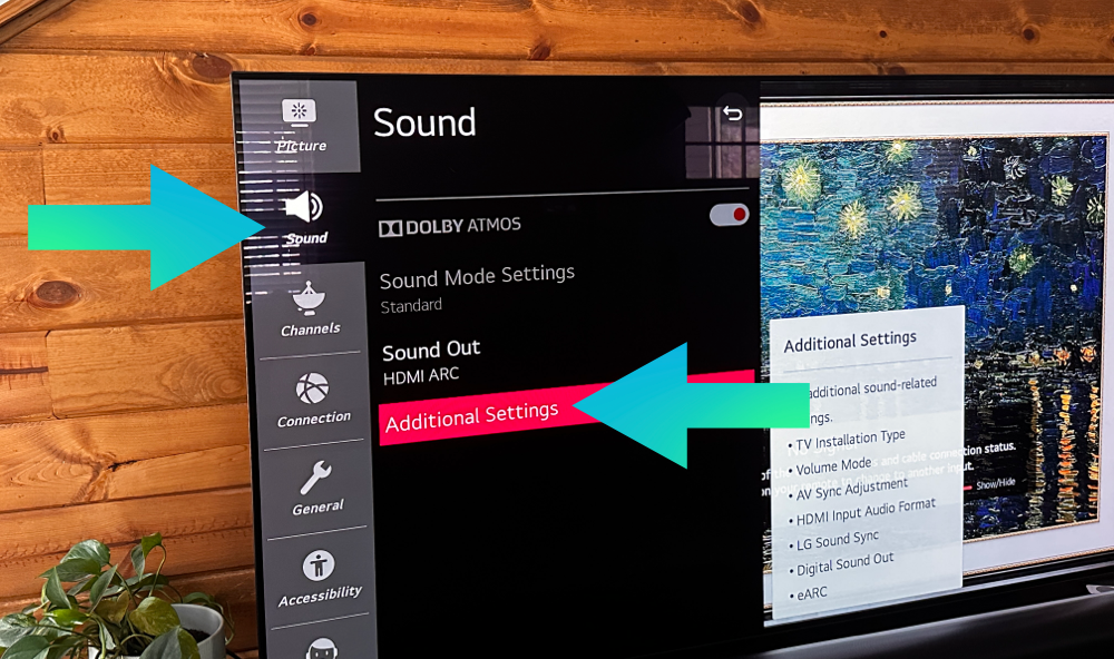 Sound then additional settings