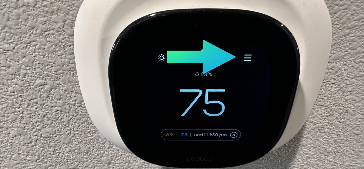 ecobee main menu