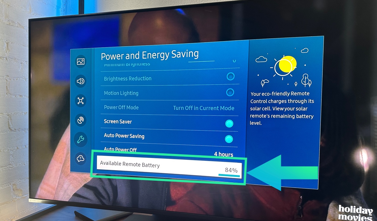 Samsung solar remote available battery