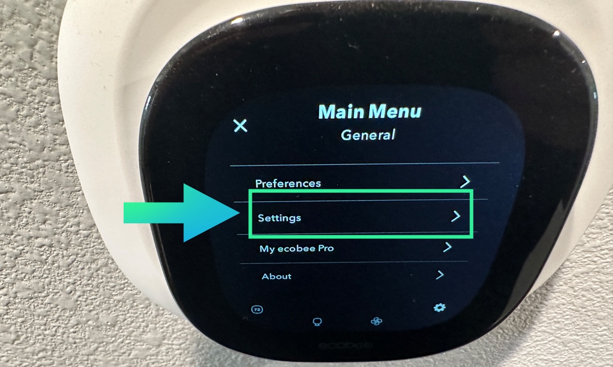 ecobee installation settings