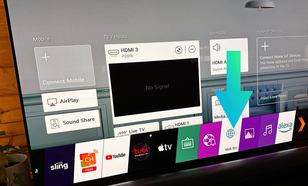 Web Browser on LG TV