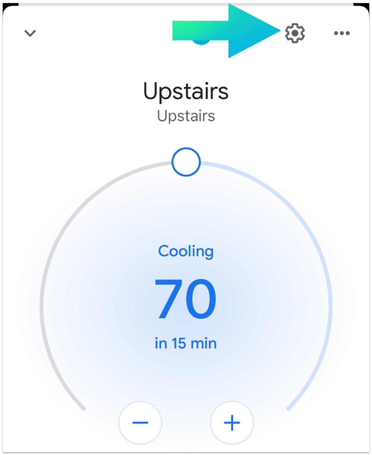 Google home app - thermostat settings