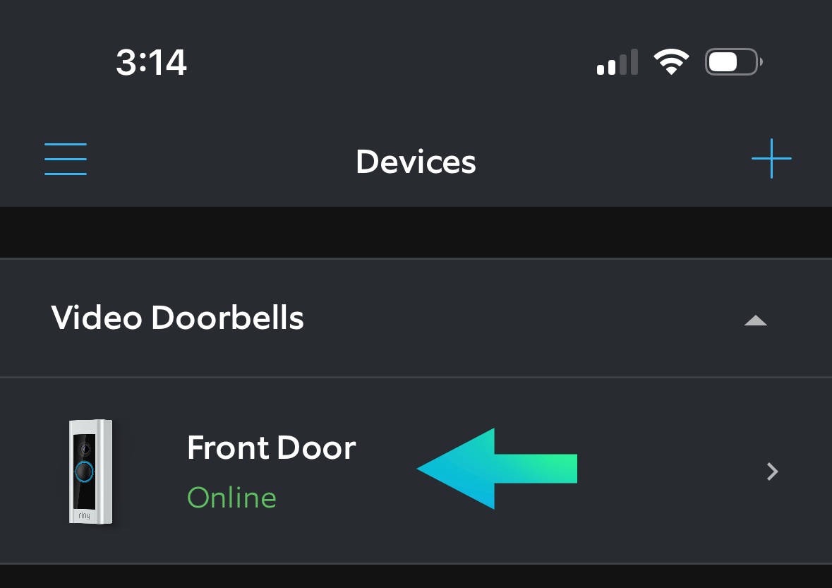 Select the doorbell