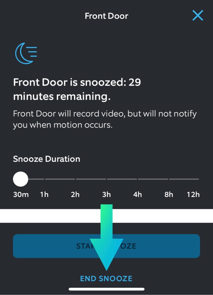 End the motion snooze