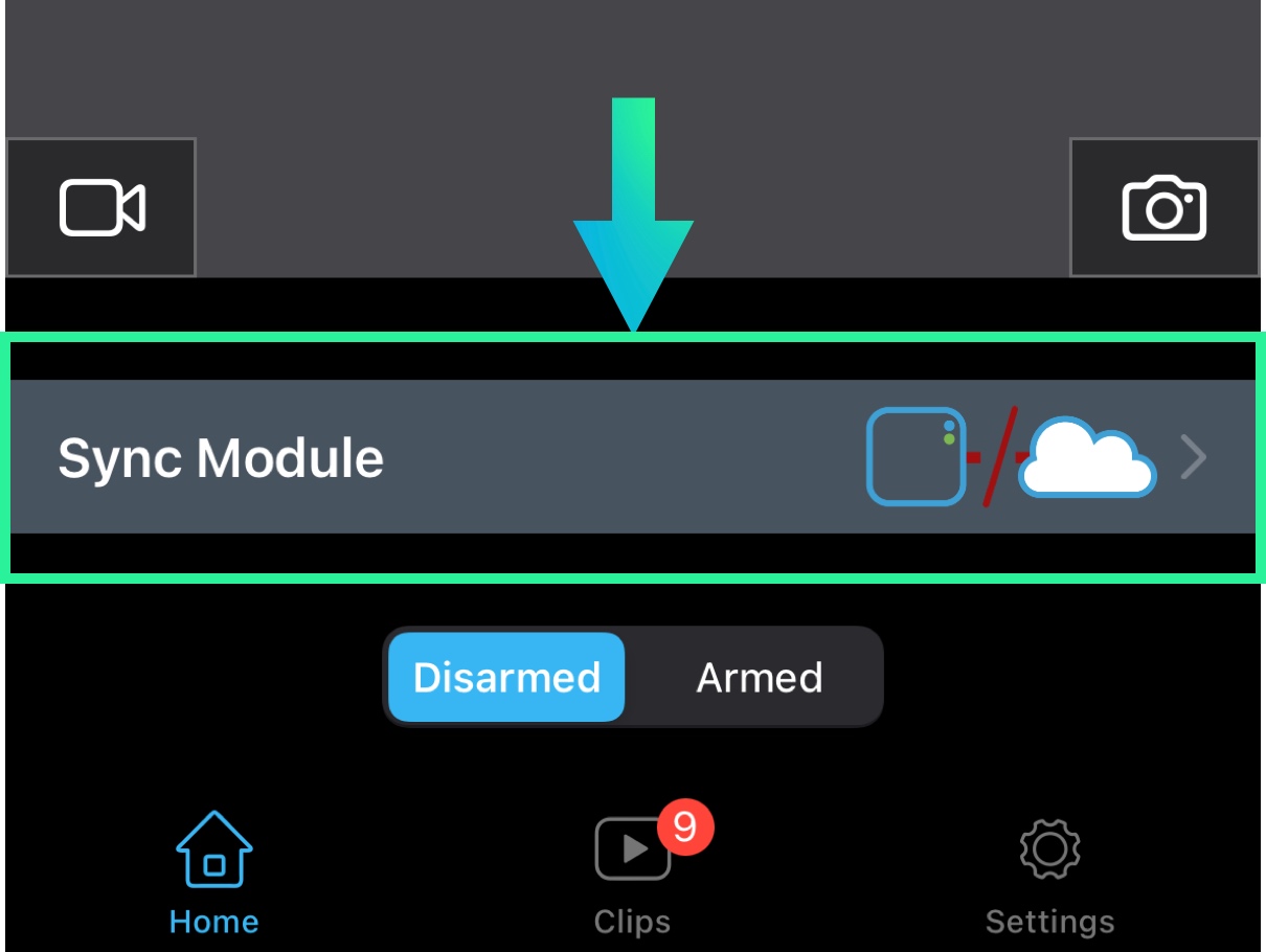 Select the sync module