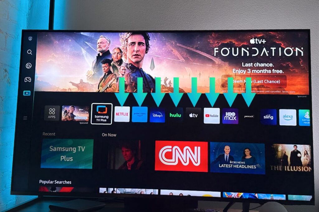 Samsung tv - streaming apps