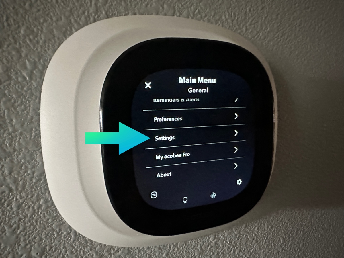 ecobee settings