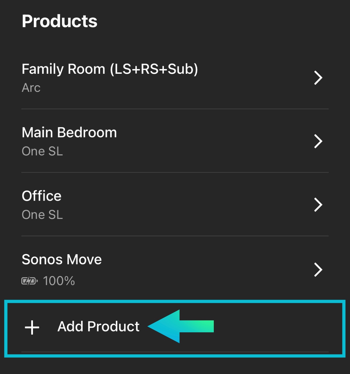 Sonos add product