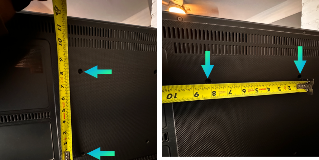 Measuring TV for Wall mount