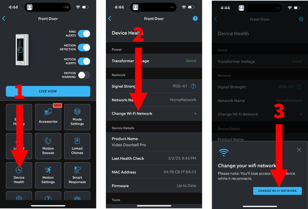 Changing the wifi on RIng