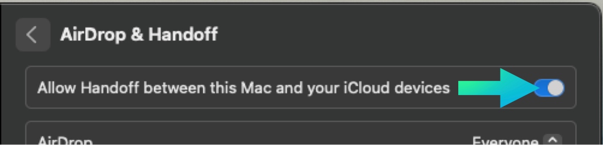 Mac turn on handoff
