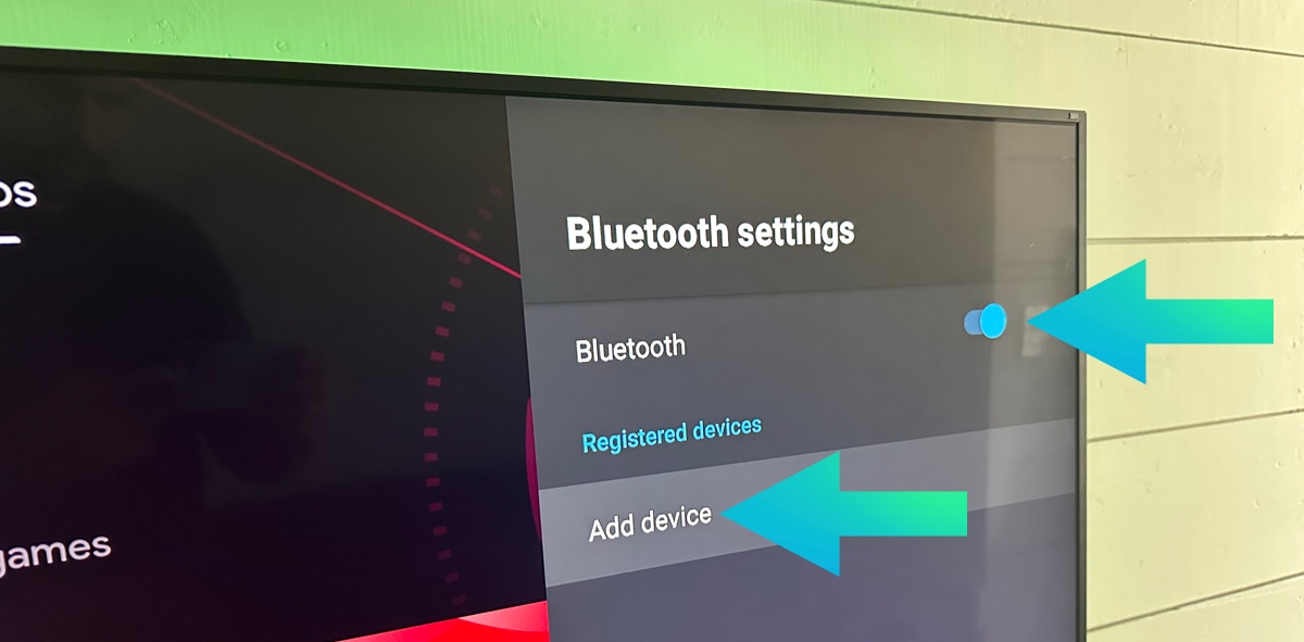 Add bluetooth device. Sony tv