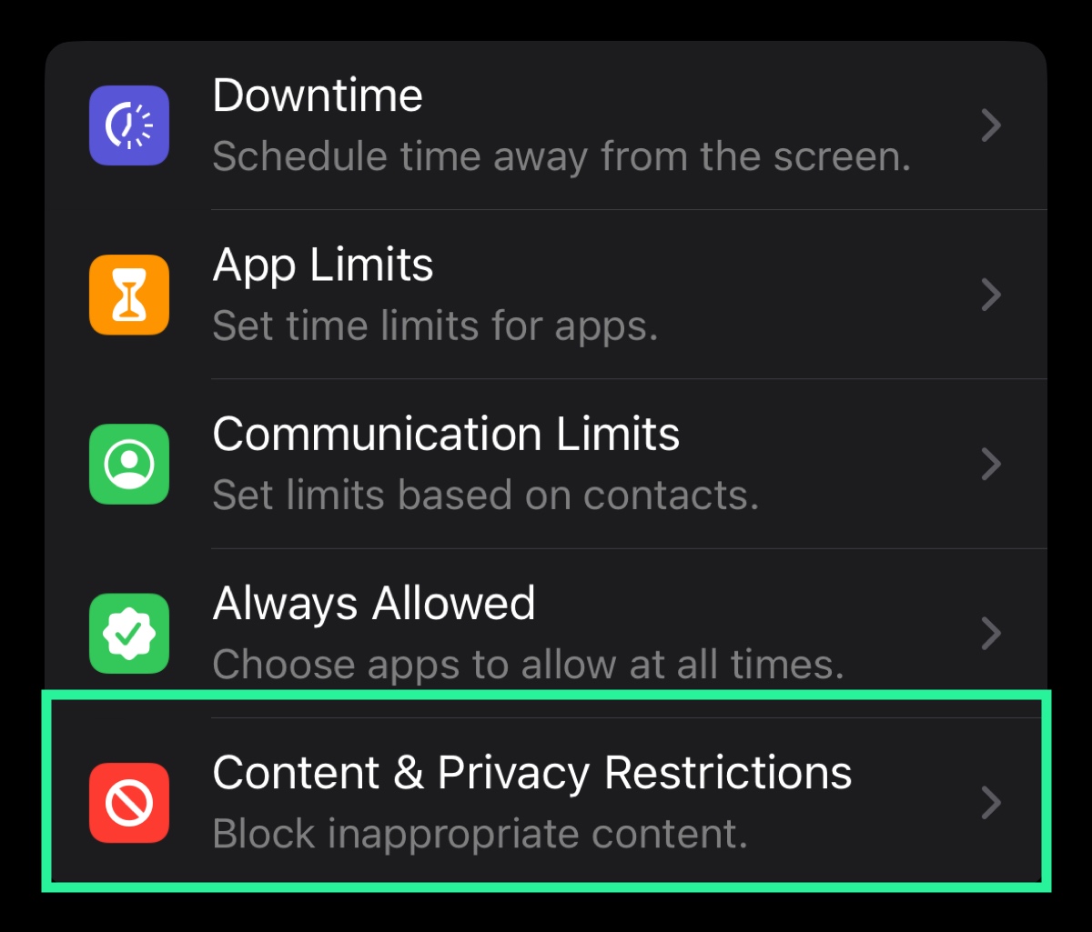 iphone content and privacy restrictions