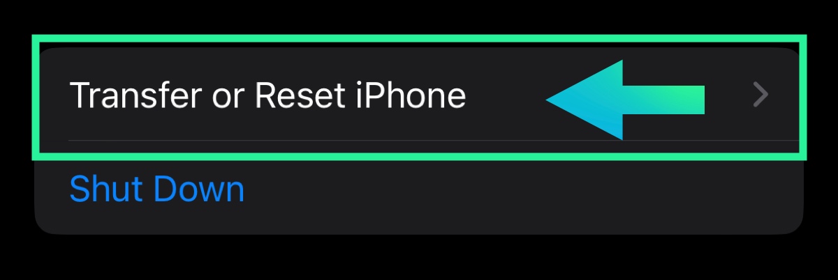 transfer or reset iphone