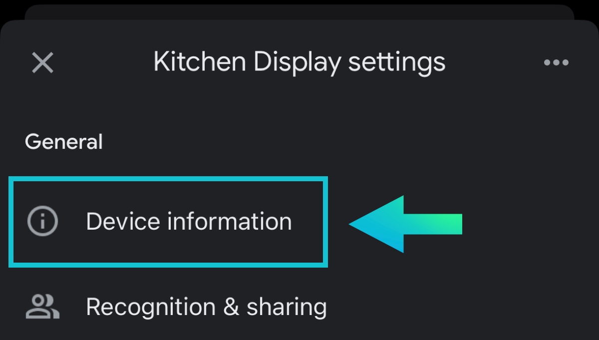 Select device information