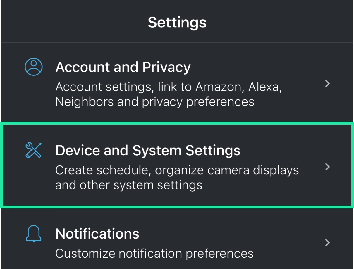 Blink - device and settings