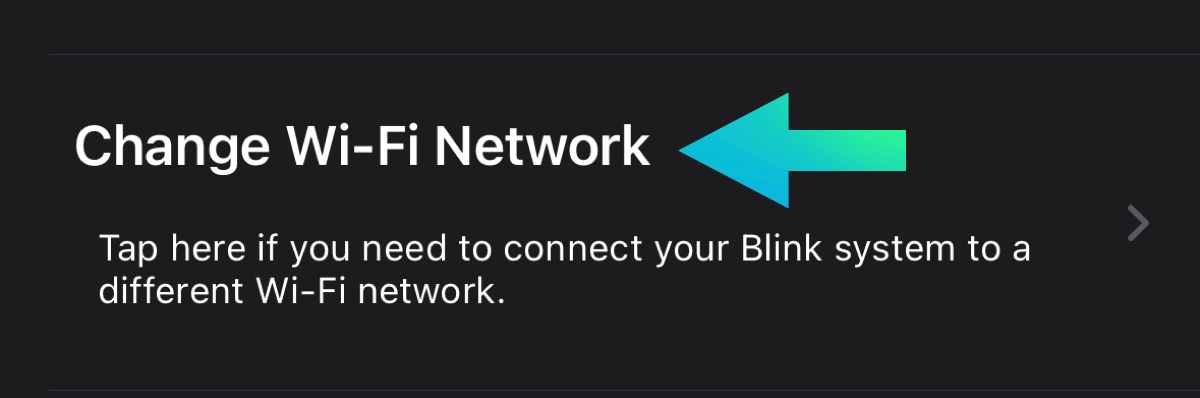 Blink - change wifi network