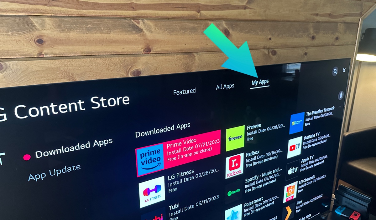 LG tv content store my apps