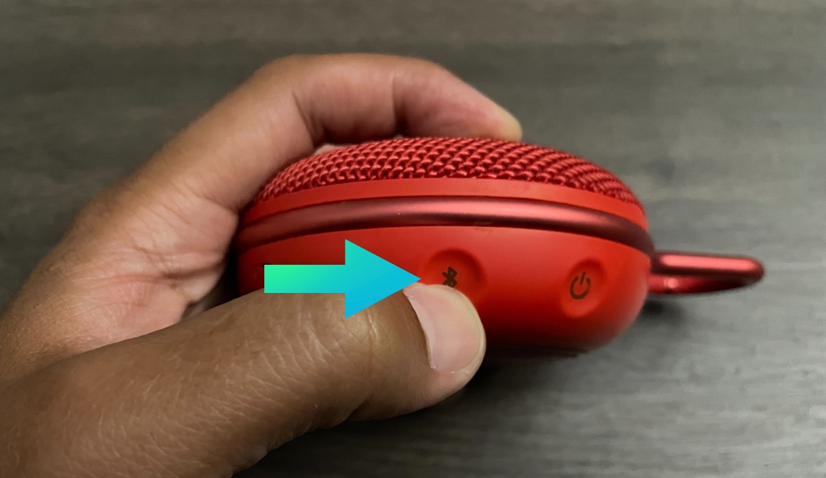 Press the bluetooth button on JBL speaker