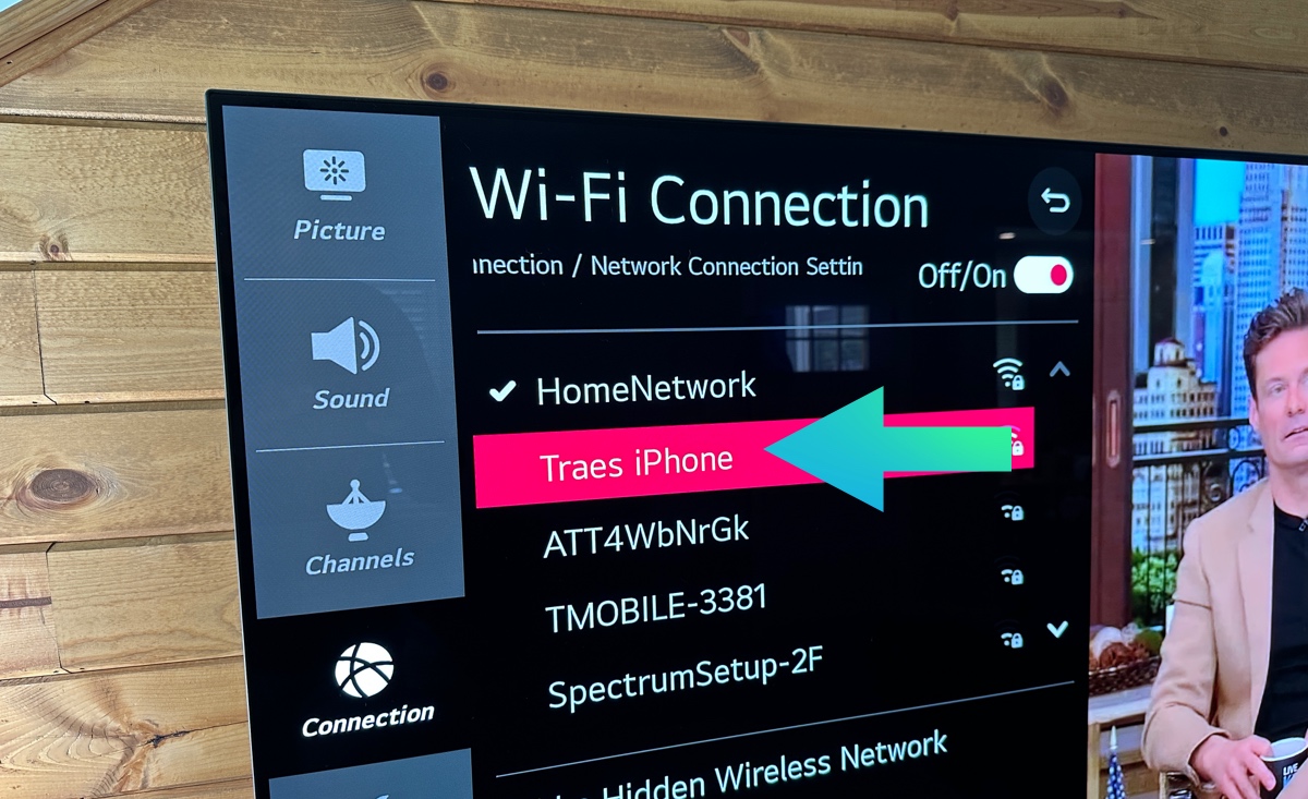 join iphone network on LG tv