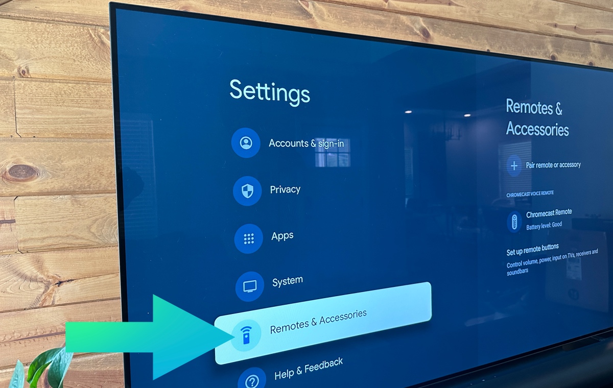 Chromecast - remotes and accessories in settings menu