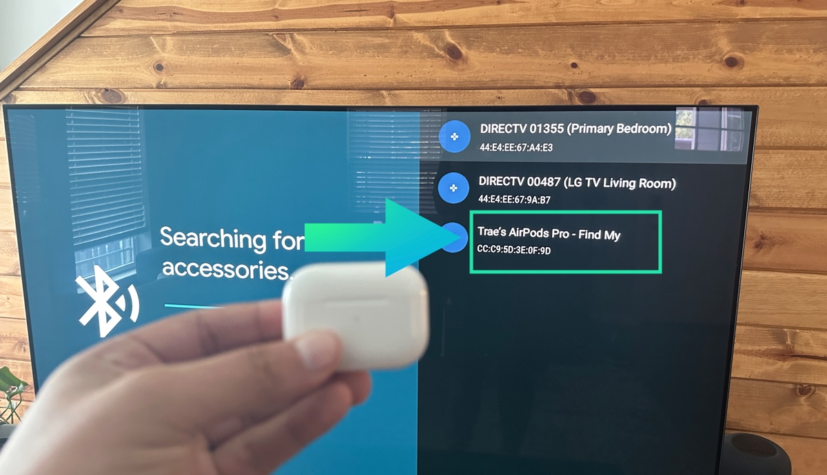 Chromecast - select airpods from the list