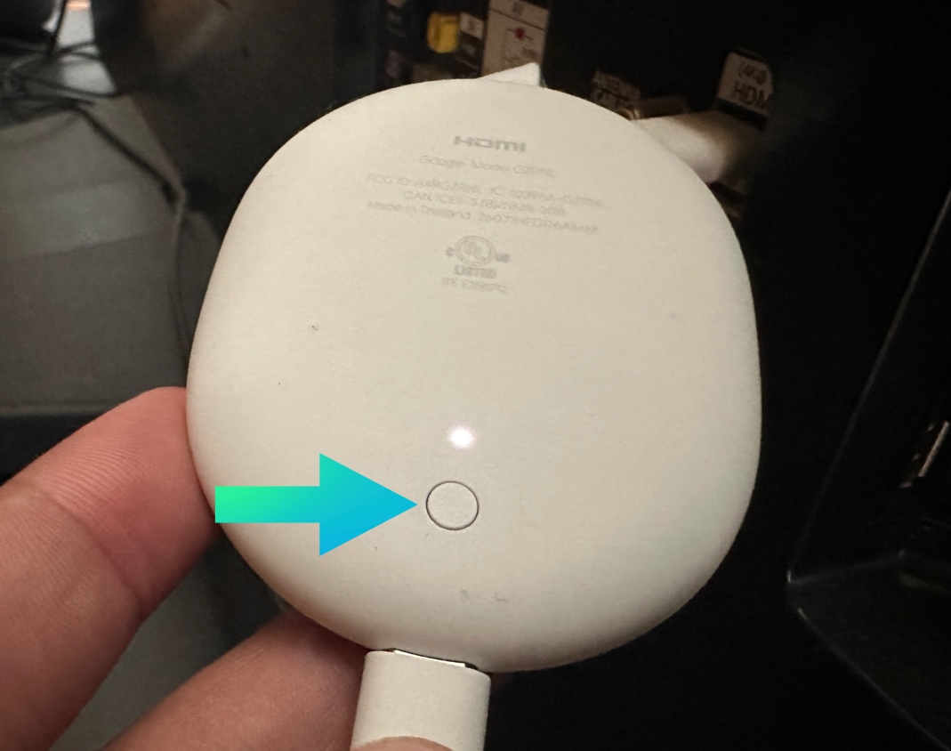 Chromecast reset button