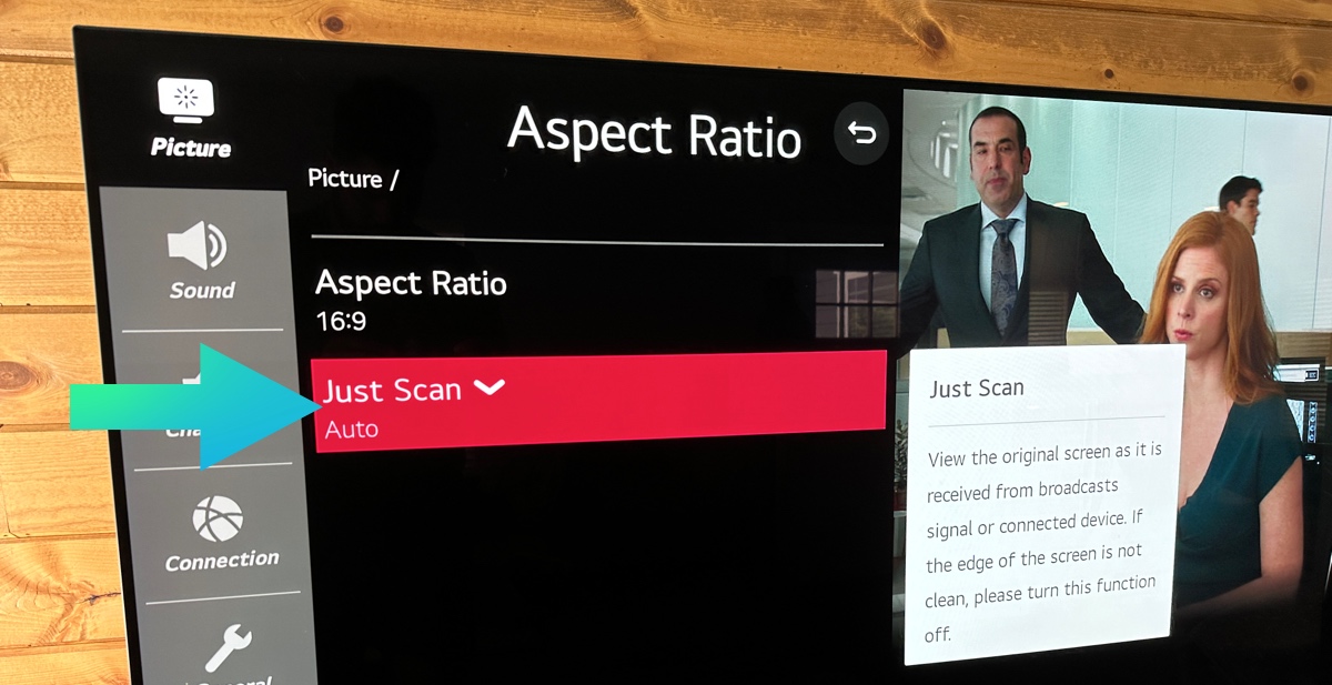 LG tv just scan