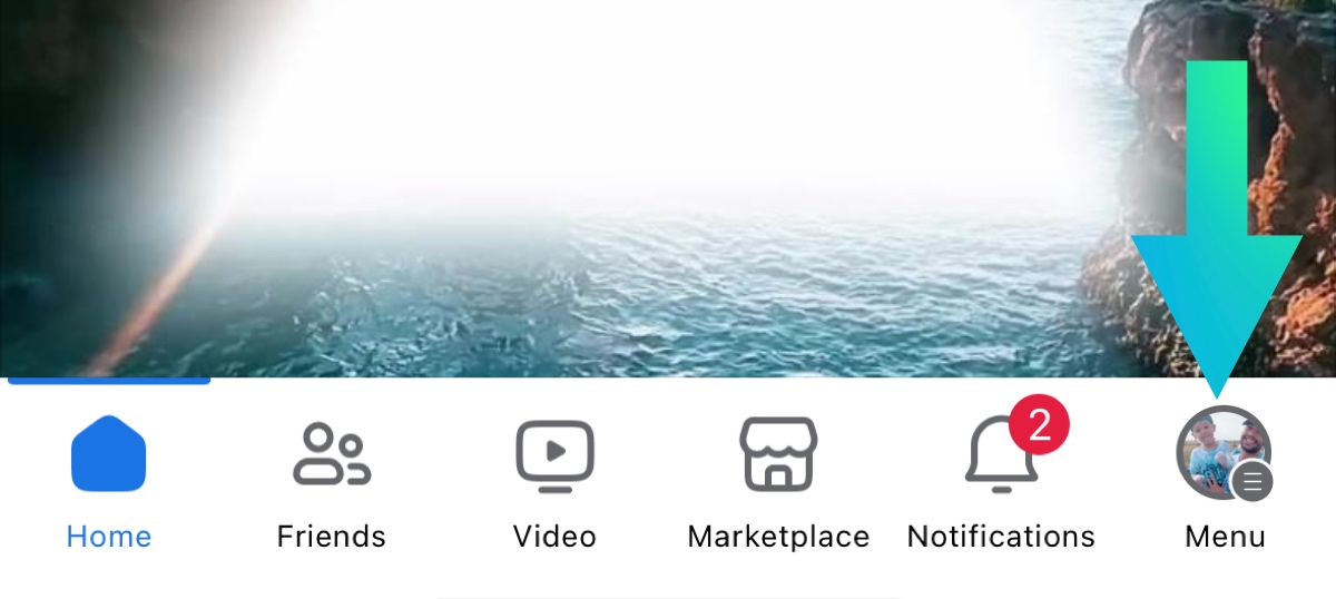 Facebook - menu option