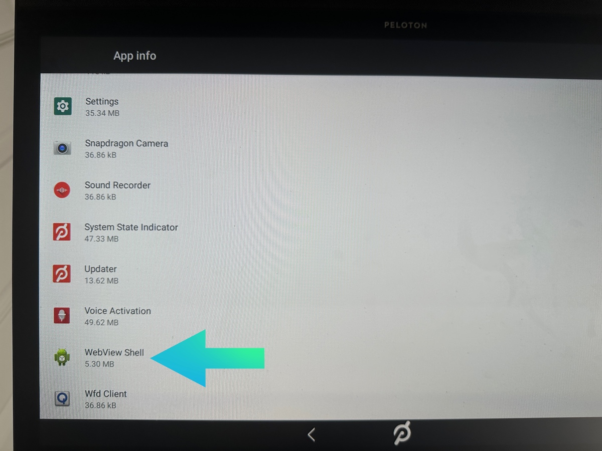Peloton Webview Shell