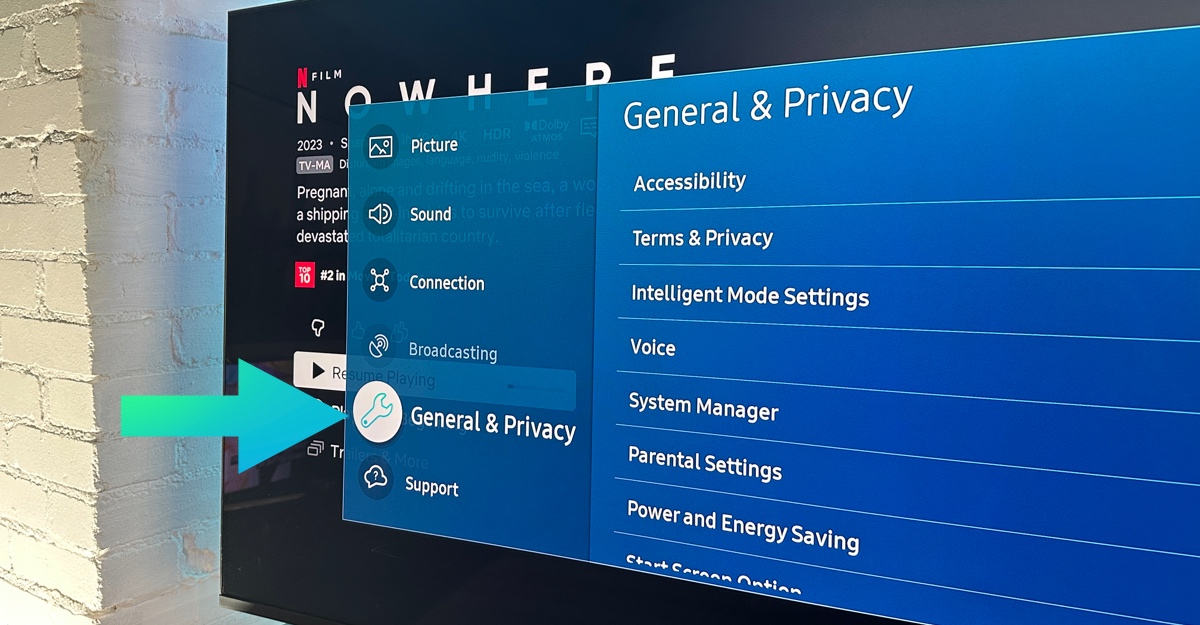 Samsung tv general and privacy