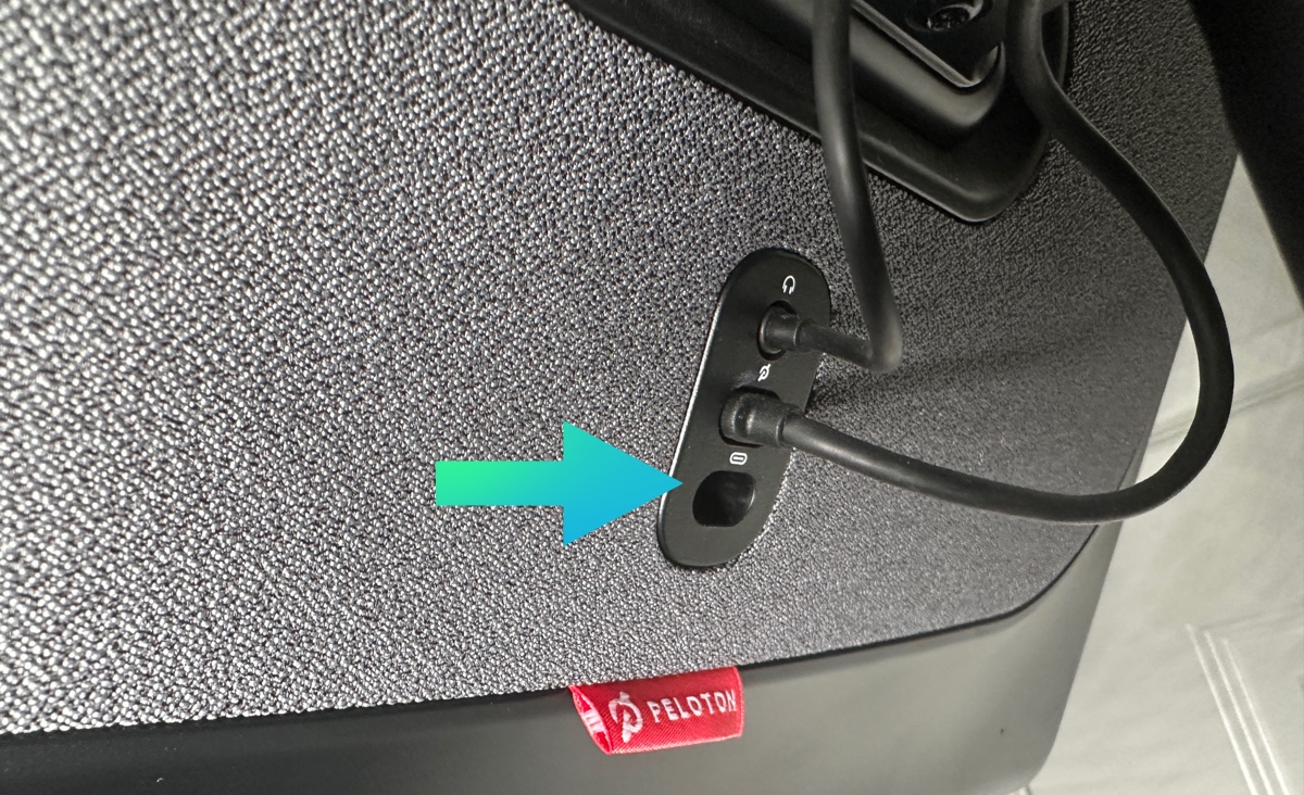 USB-C on back of Peloton screen