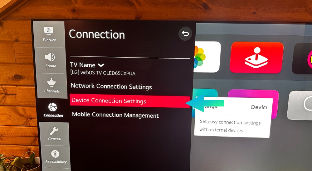 Device Connections LG TV