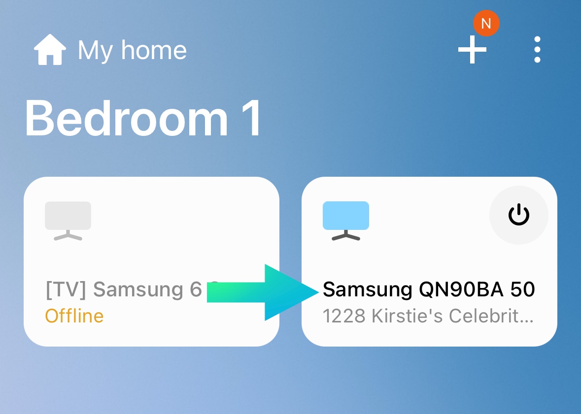 Samsung TV smartthings app