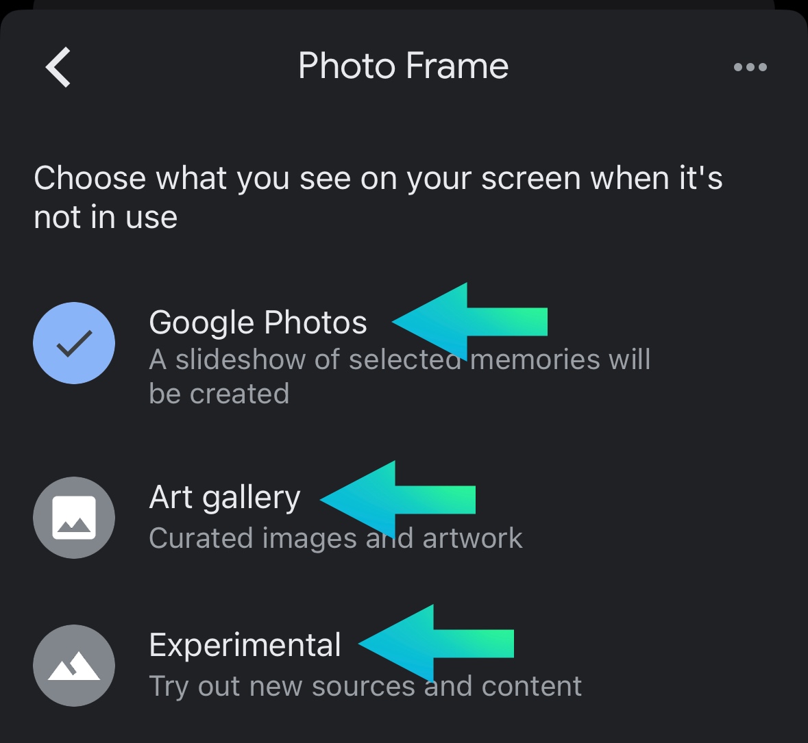 Choose which images to use for the background - Chromecast