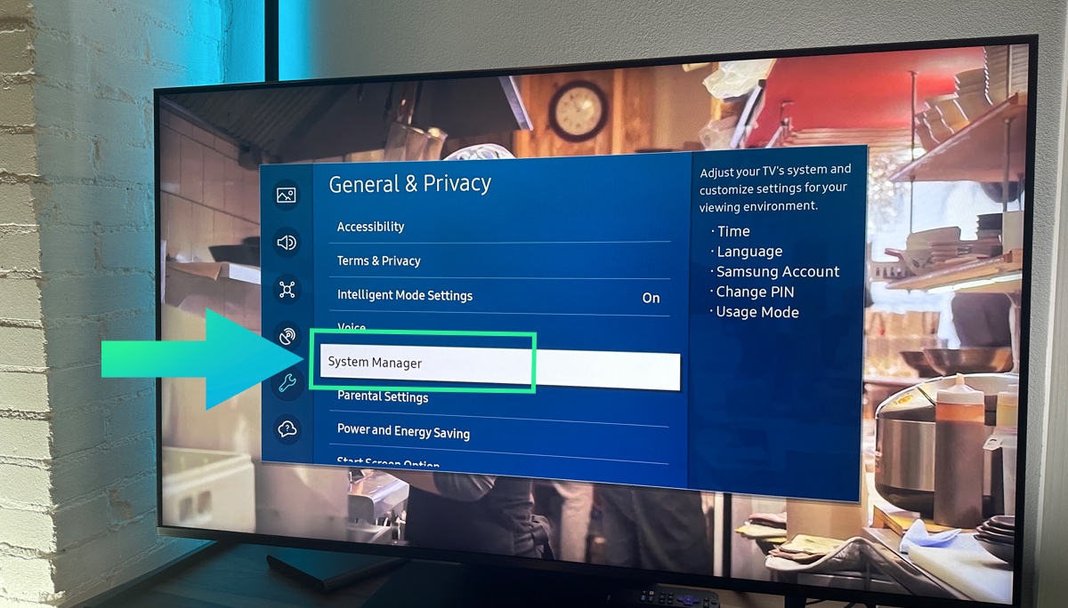 Samsung tv - Select system manager