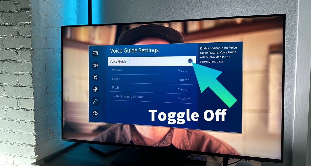 Samsung tv - toggle off voice guide