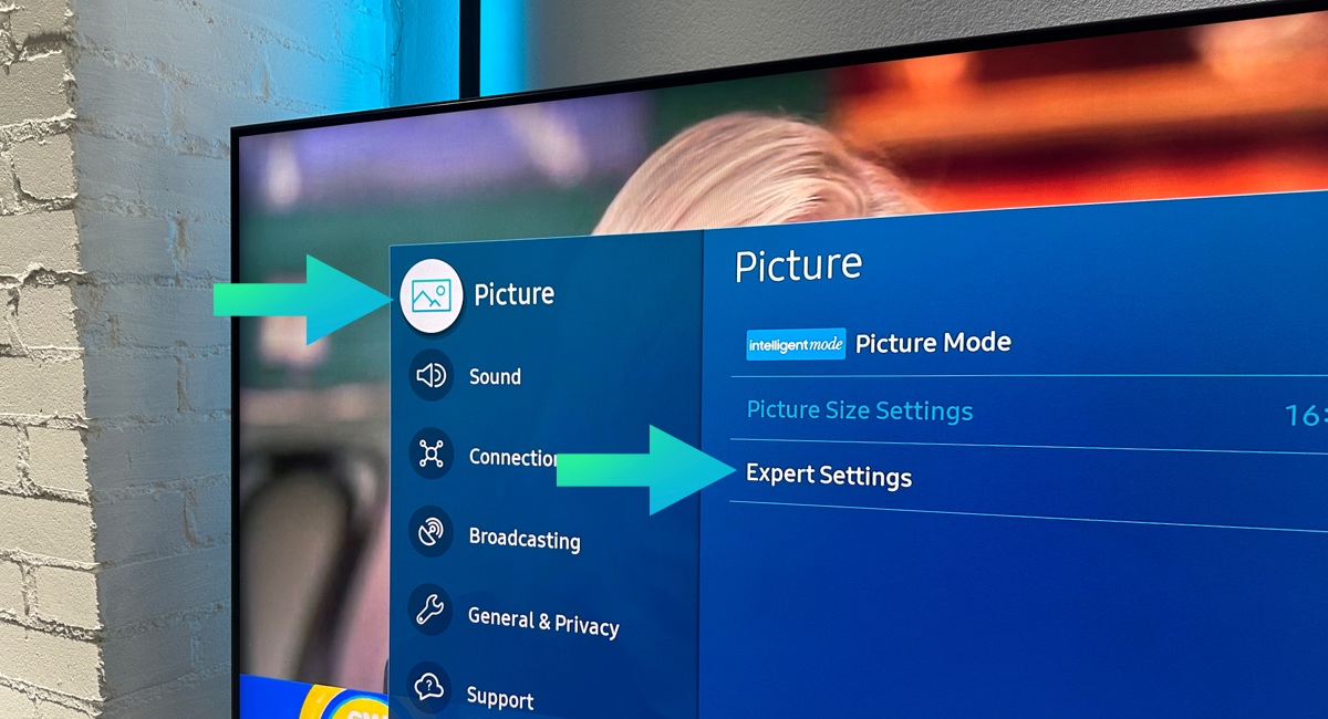 Expert picture settings Samsung tv